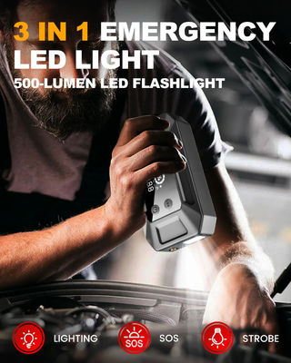 Portable 10000 Mah Super Jumper Battery Pack Car Booster Lithium Power Bank Jump Starter With Air Compressor